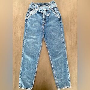 Divided Medium Blue Paperbag Waist Denim Jeans
